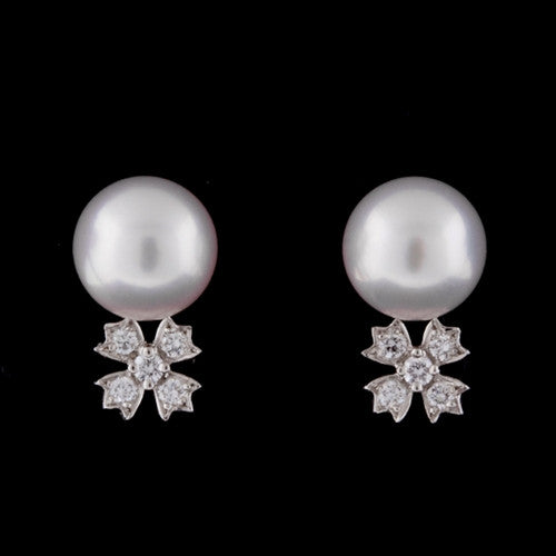 Tiffany & Co. Pearl & Diamond Earrings