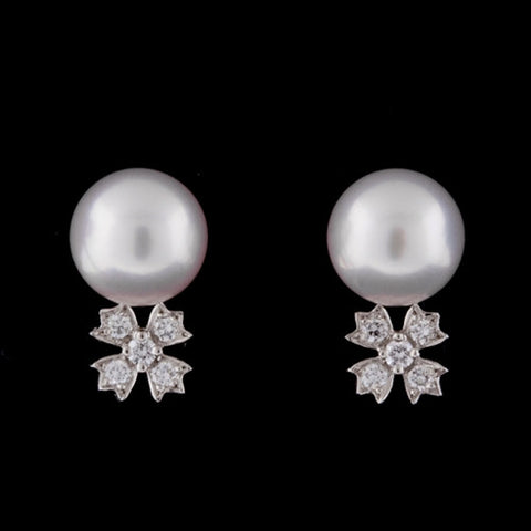 Tiffany & Co. Pearl & Diamond Earrings