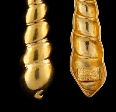 Lalaounis 18KT Shell Dangle Earrings