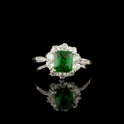 1.15ct Tsavorite & Diamonds Ring