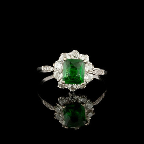 1.15ct Tsavorite & Diamonds Ring