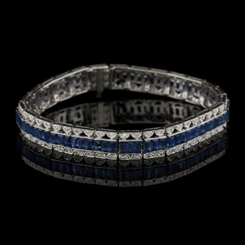 13.63ct Sapphire & Diamond Bracelet