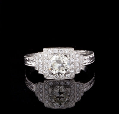1.17ct tw European Cut Diamond Ring