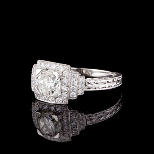 1.17ct tw European Cut Diamond Ring