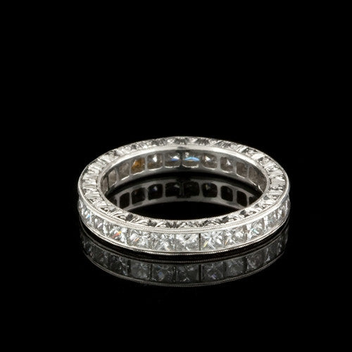 Princess Cut Diamond, Plat. Eternity Band