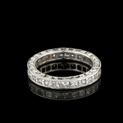 Princess Cut Diamond, Plat. Eternity Band