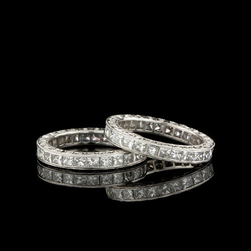 Princess Cut Diamond, Plat. Eternity Band