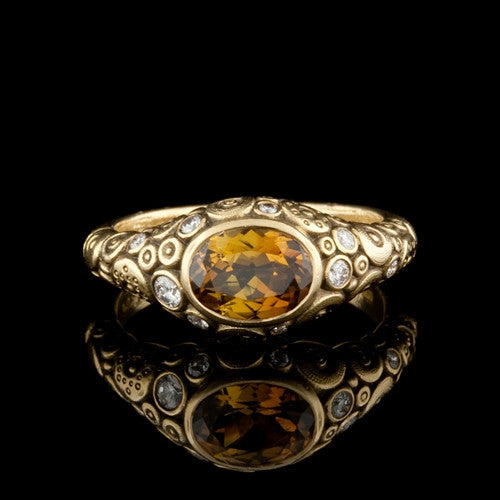 Alex Sepkus Circle Set Garnet Ring