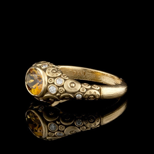 Alex Sepkus Circle Set Garnet Ring