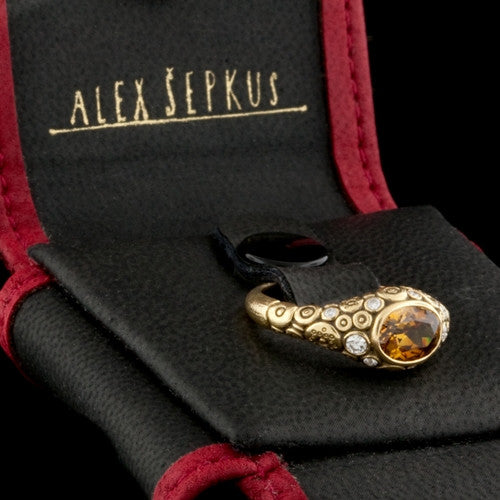 Alex Sepkus Circle Set Garnet Ring