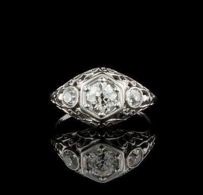 1.05ct tw Old Mine Cut Diamond Ring