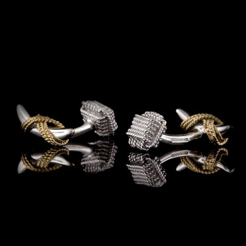 Tiffany & Co. Silver & 18KT Cuff Links