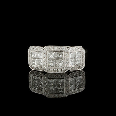 2.04ct tw Square Diamonds Medley Ring