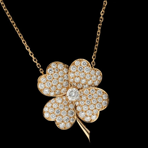 Van Cleef Diamond Flower Necklace
