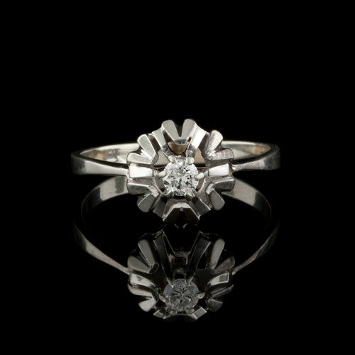 Vintage 18KT 0.16ct tw Diamond Ring
