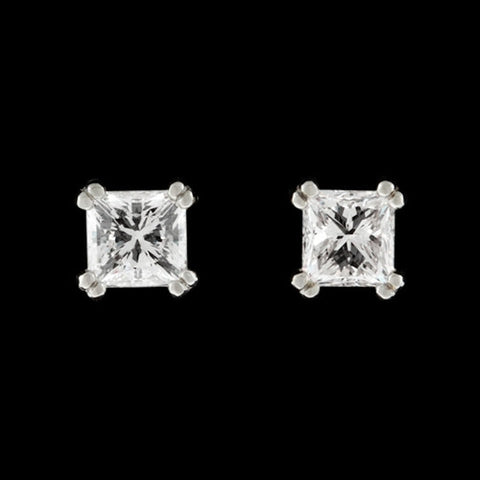 1.98ct tw Princess Cut Diamond Studs