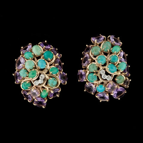 Seaman Schepps Multi-Gem Earrings