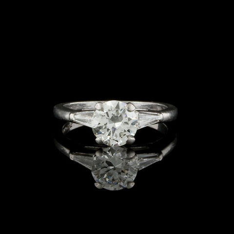 1.59ct tw Round Diamond Platinum Ring