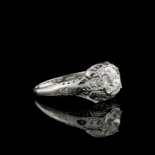 0.89ct tw European Cut Diamond Ring