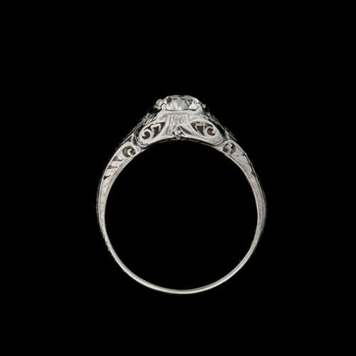 0.89ct tw European Cut Diamond Ring