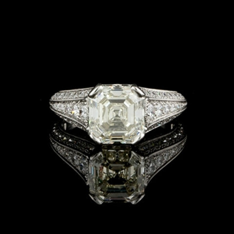 4.15ct tw Asscher Cut Diamond Ring
