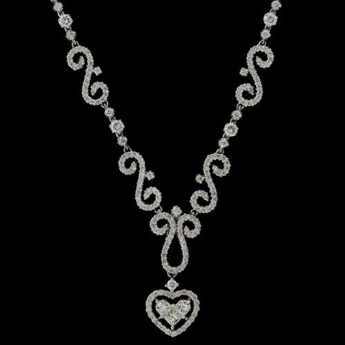 5.50ct tw Diamond Heart Necklace