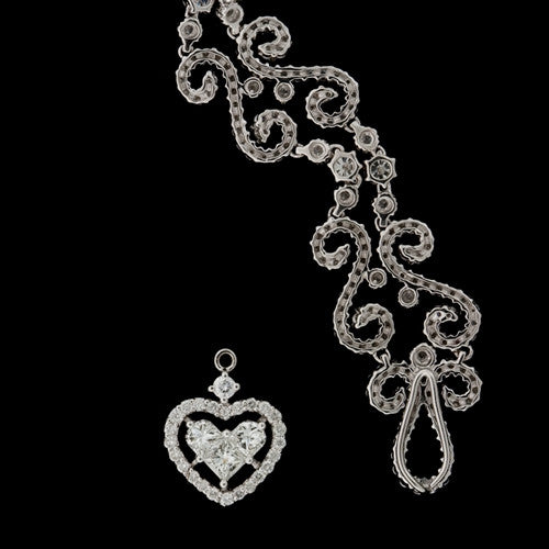 5.50ct tw Diamond Heart Necklace