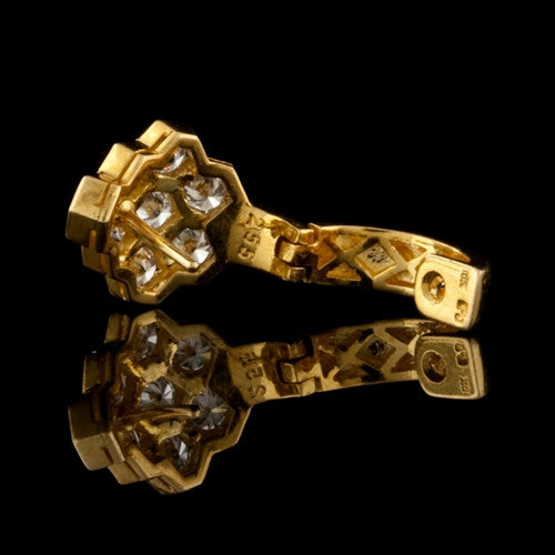 2.55ct tw Diamond Honeycomb Earrings