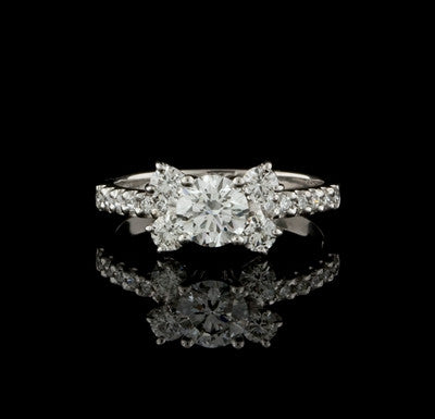 1.14ct tw Round GIA Diamond Cluster Ring