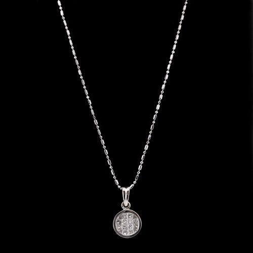Diamond Circle Pendant, Necklace