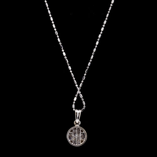 Diamond Circle Pendant, Necklace