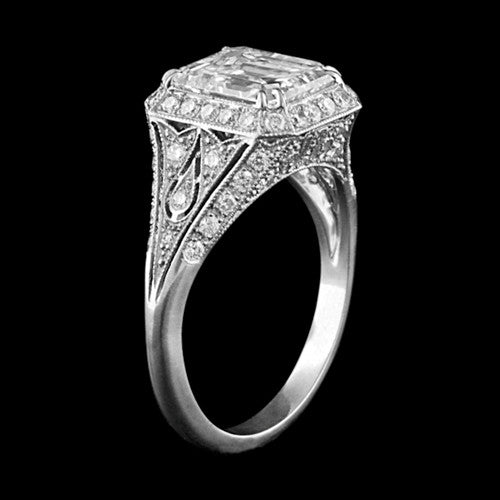 3.16ct tw Emerald Cut GIA Diamond Ring