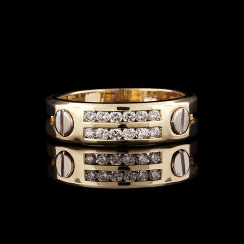 Gent's Gold & Diamond Band Ring