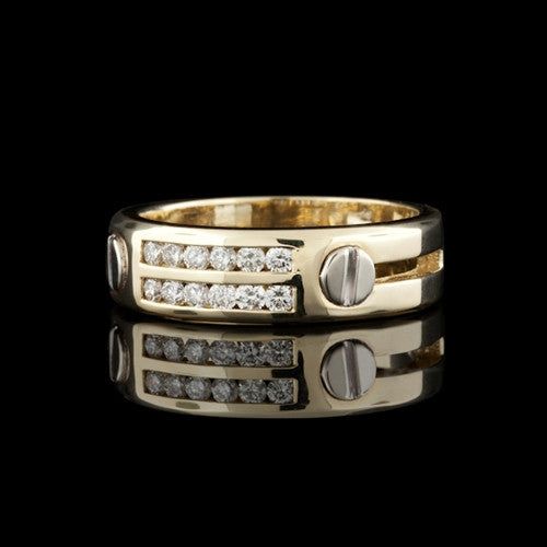 Gent's Gold & Diamond Band Ring