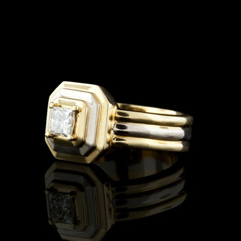 Yellow & White Gold Diamond Ring