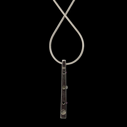  Movado Pink Sapphire, Diamond Necklace