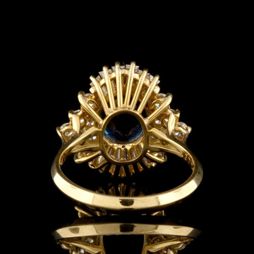 2.88ct Oval Sapphire & Diamond Ring