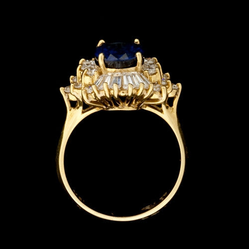 2.88ct Oval Sapphire & Diamond Ring