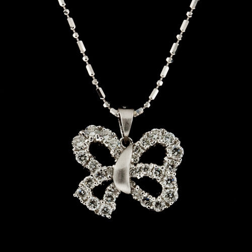 Abstract Butterfuly Diamond Necklace