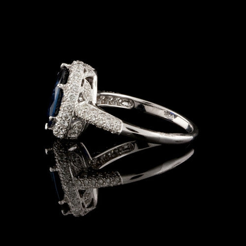 2.04ct Oval Sapphire & Diamond Ring