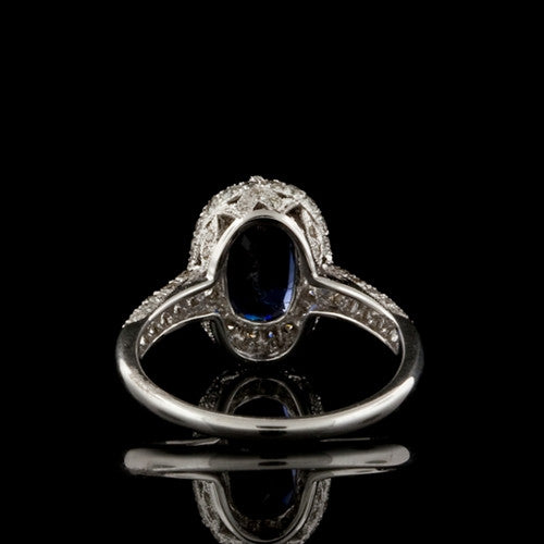2.04ct Oval Sapphire & Diamond Ring