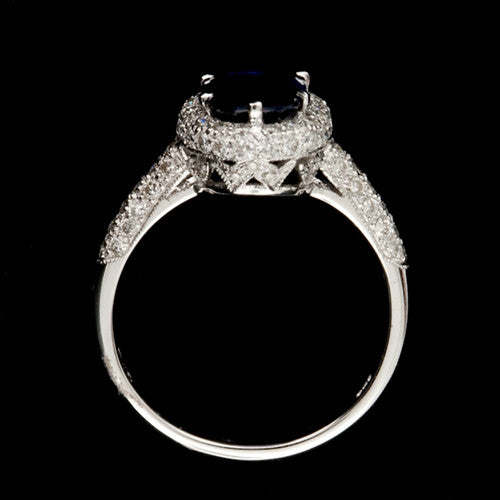 2.04ct Oval Sapphire & Diamond Ring