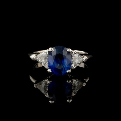 2.30ct Oval Sapphire & Diamond Ring