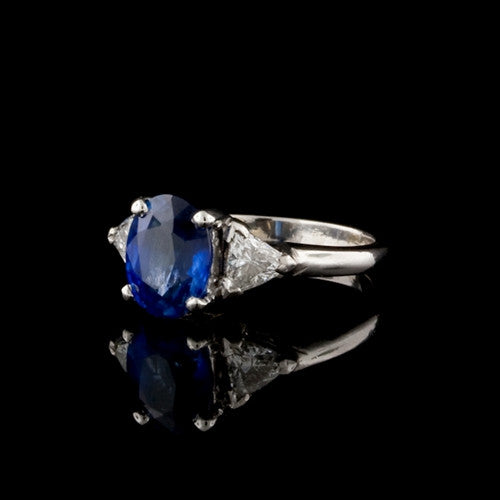 2.30ct Oval Sapphire & Diamond Ring