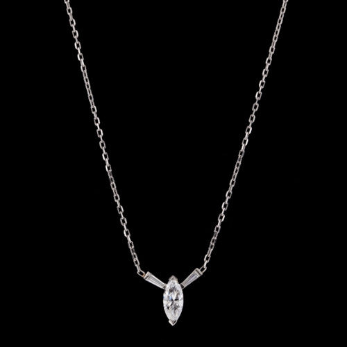 1.2ct tw Marquise Cut Diamond Necklace