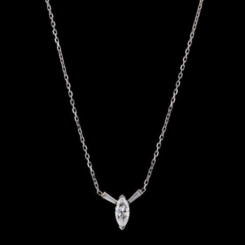 1.2ct tw Marquise Cut Diamond Necklace