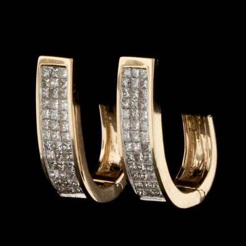 2.00ct tw Diamond Huggie Hoop Earrings