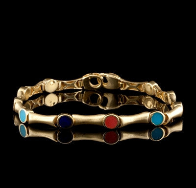 Multicolor Enamel 18KT Bracelet