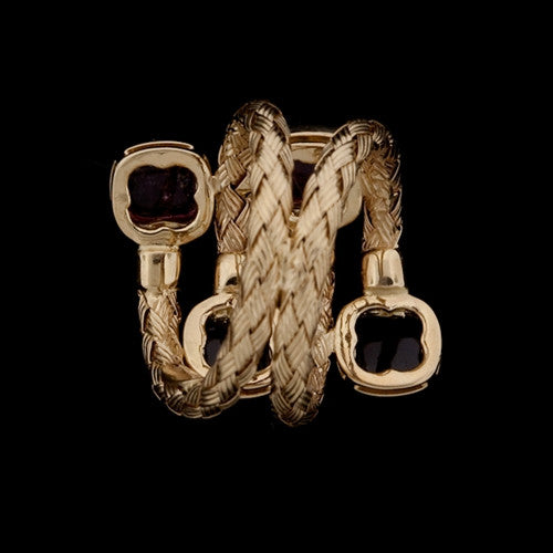 Pink & Green Tourmaline 14KT Ring