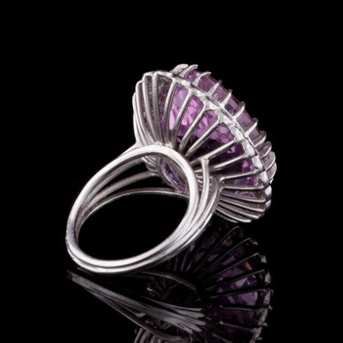 16.85ct Pink Kunzite & Diamond Ring